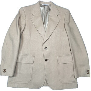 Vintage Pure Camel Hair Blazer Jacket Sport Coat Mens 42R? Union Made USA